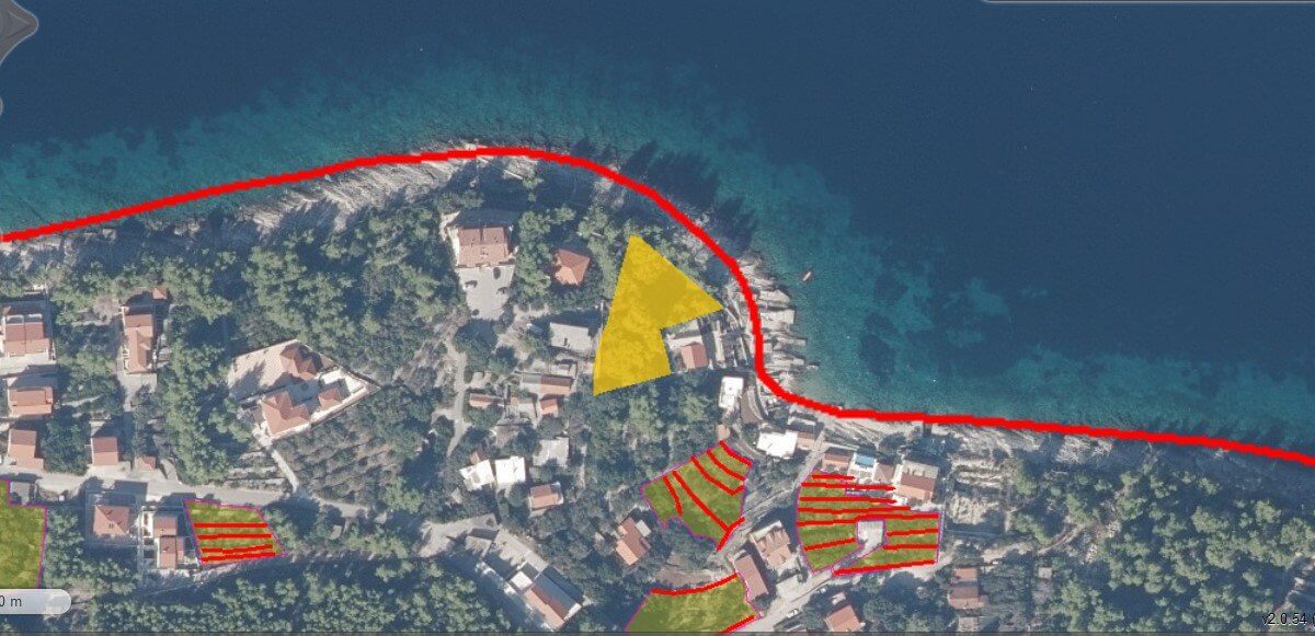 Građevinsko zemljište, Prigradica, Korčula, 1.643 m2