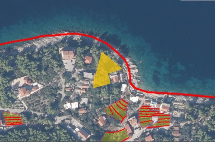 Građevinsko zemljište, Prigradica, Korčula, 1.643 m2